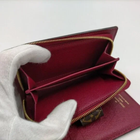 Authentic Louis Vuitton Brown Monogram Leather Wallet mn382-030426